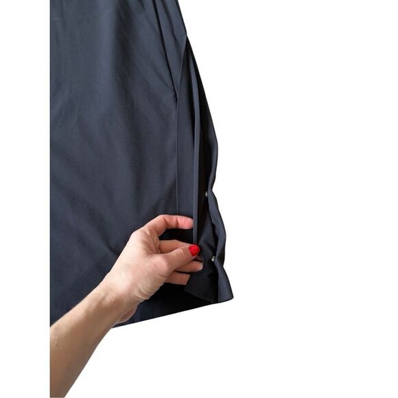 Athleta Gramercy Wide Leg Button Track Trouser Pants Black size 8 - Picture 12 of 12